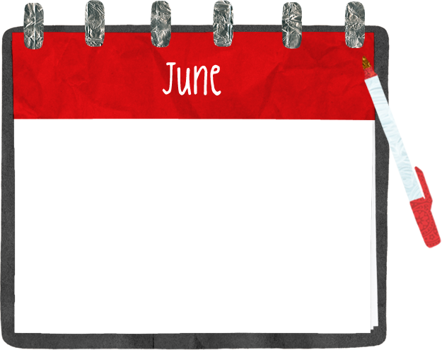 June calendar background image