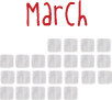 March calendar dates link
