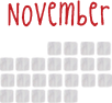 November calendar link dates
