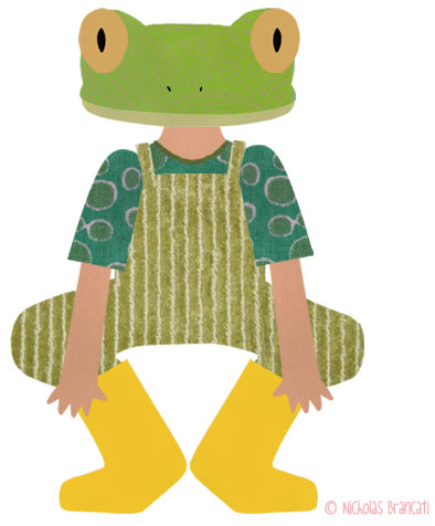 Nicholas Brancati Vancouver Aquarium illustration of a girl with a seal mask acting seal like